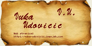 Vuka Udovičić vizit kartica